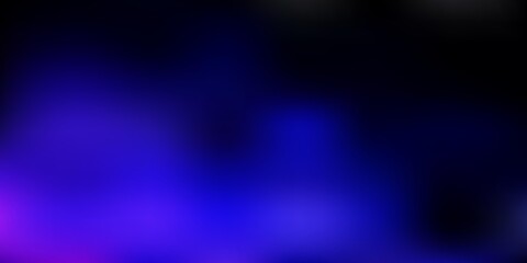 Dark pink, blue vector blurred background.