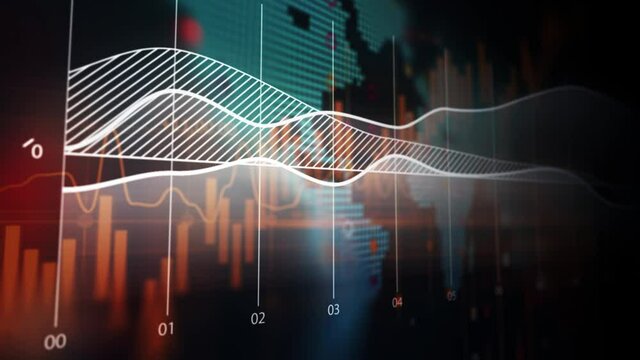 Stock exchange line chart rise up -FHD