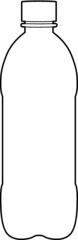 A vector line art illustration of a water bottle
