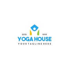 Creative yoga house logo design