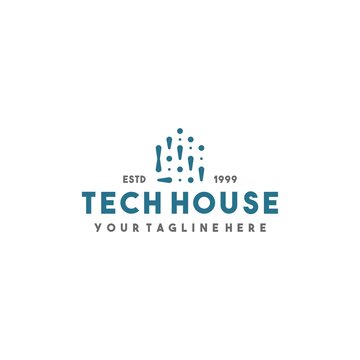 Creative tech house logo design