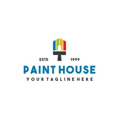 Creative paint house logo design