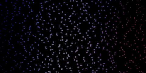 Dark Blue, Red vector texture with beautiful stars. Decorative illustration with stars on abstract template. Theme for cell phones.