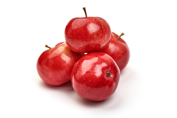 Juicy Crab apples, isolated on white background
