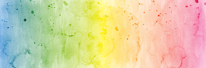 Abstract colorful rainbow stain watercolor for textures background
