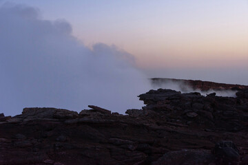 The edge of Erta Ale crater, Ethiopia