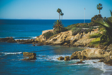 Laguna beach park and beach views from the cliff Heisler Park © Tamara Sales 