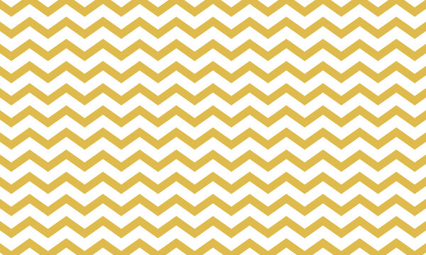 Seamless gold yellow zig zag wavy chevron pattern on a white background vector