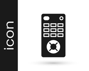 Grey Remote control icon isolated on white background. Vector Illustration.