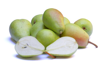 pere su sfondo bianco, pears on white background