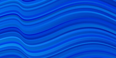 Light BLUE vector texture with wry lines. Bright sample with colorful bent lines, shapes. Pattern for busines booklets, leaflets