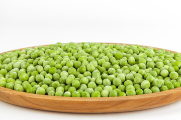 frozen peas on white