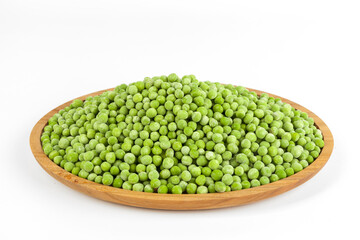 frozen peas on white