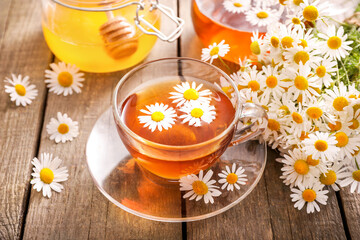 Healthy chamomile herbal tea