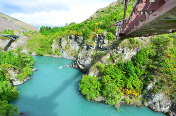 Bungy jump in Kawarau Bridge Queenstown New Zealand
