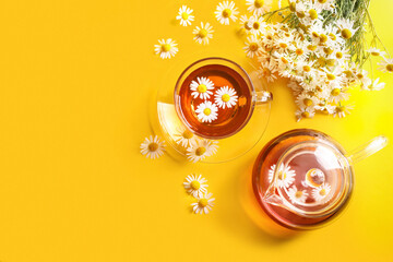 Healthy chamomile herbal tea