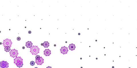 Light Purple vector backdrop with xmas snowflakes.