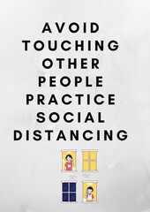 avoid touching other people and practice social distancing quote of the day
