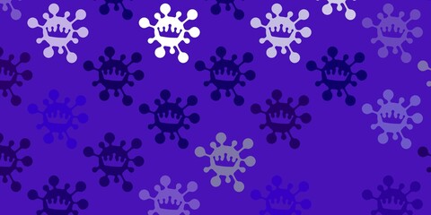 Light purple vector template with flu signs.