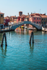 Fototapeta premium A look from the Venice lagoon. the city of Chioggia.