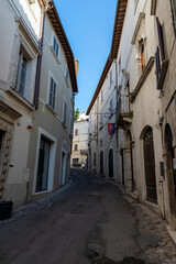 street of repubblica of in the center of amelia