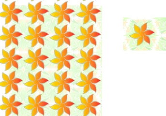 Deurstickers abstract floral background © anil