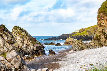 Fototapeta na wymiar The beautiful coast at Maling Well, Inishowen - County Donegal, Ireland