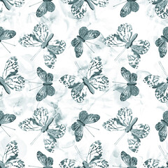 Summerbutterflies on abstract background.