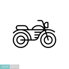 Obraz premium Motorcycle flat vector icon design isolated