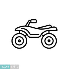 Fototapeta premium ATV rider, Quad bike flat vector icon