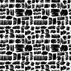 Seamless pattern of ink scribble. Figure for textiles. Grunge texture.