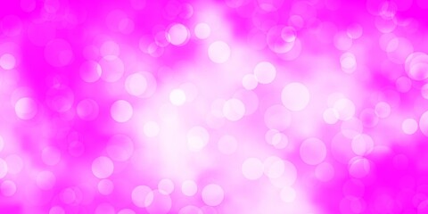 Light Pink vector pattern with circles. Colorful illustration with gradient dots in nature style. Pattern for websites, landing pages.