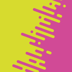 Seamless vector abstract transition of two colors. Rounded lines blended in. Pink and green contrast