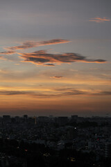 Sunset in Ho Chi Minh city, Vietnam