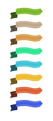 blank colorful ribbons with copy space on white background