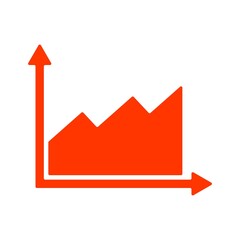 Growing business chart icon. Profit or money growth graph icon.