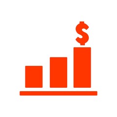 Business profit growth vector illustration. Growing money, investment icon.