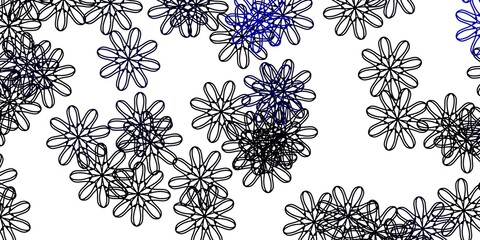 Light BLUE vector natural backdrop with flowers.