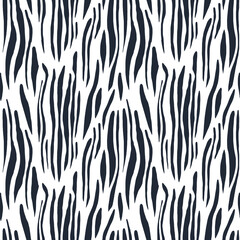 Abstract seamless pattern of zebra skin. Repeating texture. Figure for textiles. Surface design.