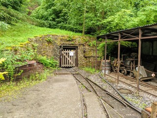 old abandoned railway into the mine