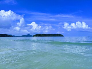 tropical island in the ocean