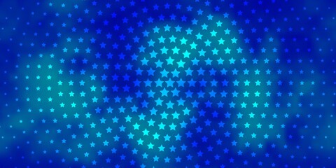 Light BLUE vector pattern with abstract stars. Shining colorful illustration with small and big stars. Theme for cell phones.