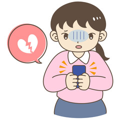 スマートフォン使用時のSNS依存・ストレスを感じる女性