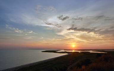 sunset by the south bay on a summer day