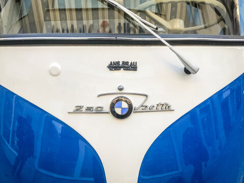 BMW Isetta 250 microcar, or bubble car, Annecy, France