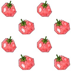 Tomato seamless pattern. Hand drawn watercolor sketch painted. Hand drawn watercolor sketch painted. Botanical art. Design for fabrics, textiles, cafes, packaging.