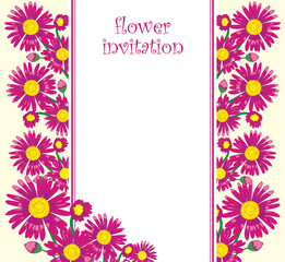Fototapeta na wymiar Vector flower invitation