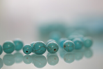 semi precious stones for creativity and jewelry lie on a white background
