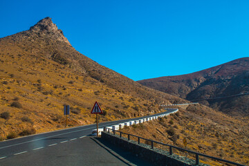 Point of view of Fuerteventura from the street. Canary Island