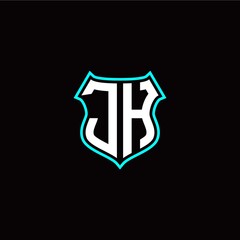 J H initials monogram logo shield designs modern
